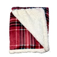 Euromat Microplush blanket sheep/lamb 150 × 200 cm, red - Blanket