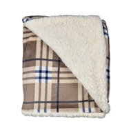 Euromat Microplush blanket sheep/lamb 150 × 200 cm, brown beige - Blanket