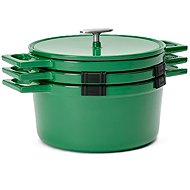 FABINI Sada litinového nádobí Mattia 3.0 Standard, 26 cm, 4 díly, stohovatelná, lesklá zelená - Cookware Set