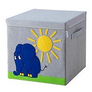 Lifeney Box úložný s víkem SLON A SLUNÍČKO, 33 × 33 × 33 cm - Úložný box