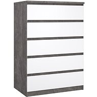 FALCO Chest of drawers SIMPLICITY 231 concrete/white gloss - Chest of Drawers