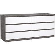 FALCO Chest of drawers SIMPLICITY 232 concrete/white gloss - Chest of Drawers