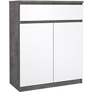 FALCO Chest of drawers SIMPLICITY 234 concrete/white gloss - Chest of Drawers