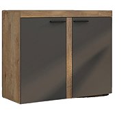 FALCO Rizo 2D oak lefkas/graphite chest of drawers - Chest of Drawers