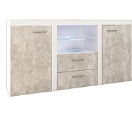 FALCO Rizo 2D2S white/concrete chest of drawers - Chest of Drawers