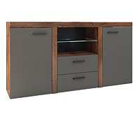 FALCO Rizo 2D2S oak lefkas/graphite chest of drawers - Chest of Drawers