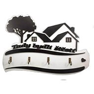 Falixen - Keyring "Here lives happiness" white - Key Holder