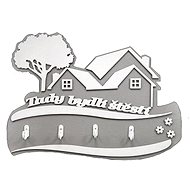 Falixen - Keyring "Here lives happiness" grey - Key Holder