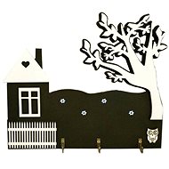 Falixen - Keyring "Tree and owl "black - Key Holder