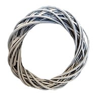 Falixen - Wicker wreath grey 35cm - Decoration
