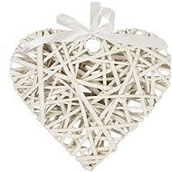 Falixen - Wicker heart white 35cm - Decoration