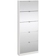 FALCO Botník Flap 052 bílá/zrcadlo - Shoe Rack