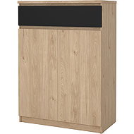 FALCO Botník Simplicity 209 jackson hickory/černý - Shoe Rack