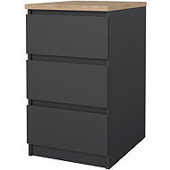 FALCO Komoda Simplicity 237 šedá/jackson hickory - Chest of Drawers