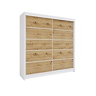 Falco Taisa IV 180cm White/Artisan Oak - Wardrobe