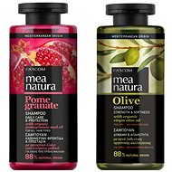 Farcom Mea Natura Shampoo Gr. Apple Everyday Use 300 ml + Olive Shampoo Strength and Softness 300 ml - Haircare Set