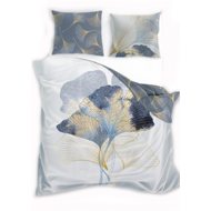 Faro Cotton satin bed linen 140 × 200 + 70 × 90 cm Ginko grey - Bed Linen