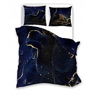 Faro Cotton satin bed linen 140 × 200 + 70 × 90 cm Night sky blue - Bed Linen