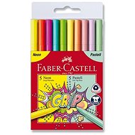 Faber-Castell Grip Felt-Tip Pen Neon + Pastel, 10 colours - Felt Tip Pens
