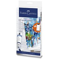 FABER-CASTELL in tube, 12 colours - Acrylic Paints for Canvas