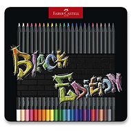 FABER-CASTELL Black Edition, fémdobozban, 24 szín - Színes ceruza