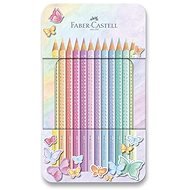 FABER-CASTELL Sparkle Pastel, fémdobozban, 12 szín - Színes ceruza