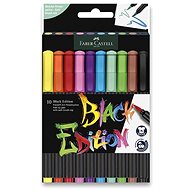 FABER-CASTELL Black Edition Brush, 10 colours - Felt Tip Pens