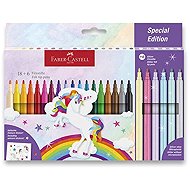 FABER-CASTELL Unicorn, round, 24 colours incl. glitter pastel - Felt Tip Pens