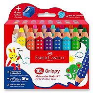 FABER-CASTELL Grippy s ořezávátkem, 16 barev - Coloured Pencils