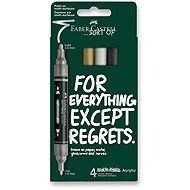 FABER-CASTELL Acrylmarker 1-3 mm Classics, 4 Farben - Marker-Set