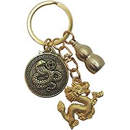 Feng Shui Harmony Traditional snake keychain in conjunction with the dragon - Keychain