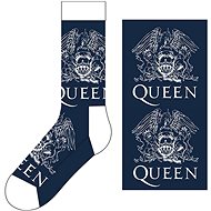 Queen - White Crests unisex blue - socks - Socks