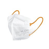 NANO M.ON – NANO LIGHT MASK JUNIORSKÁ EDÍCIA, nano rúško v tvare respirátora (10 ks) biela + svietivo oranžová - Rúško