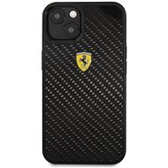 Ferrari Real Carbon Apple iPhone 13 mini fekete tok - Telefon tok