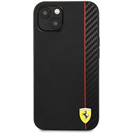 Ferrari Smooth and Carbon Effect Back Cover for Apple iPhone 13 Black - Phone Cover