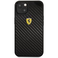 Ferrari Real Carbon Back Cover for Apple iPhone 13 Black - Phone Cover