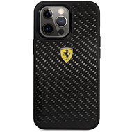 Ferrari Real Carbon Back Cover for Apple iPhone 13 Pro Black - Phone Cover