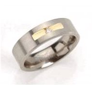 Wedding Ring BOCCIA TITANIUM with Diamonds 0101-0848 - Ring
