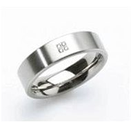 Titanium Wedding Ring BOCCIA with Diamonds 0101-12 - Ring