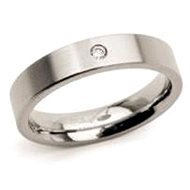 Titanium Ring BOCCIA with Diamond 0121-04 - Ring