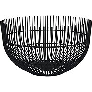 FINE 2 DINE Iris Wire basket, height 120 mm, diameter 210 mm, black - Bread Basket