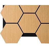 Fired Up Acoustic wooden hexagonal panel Fuse, oak decor - Acoustic Panel