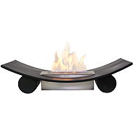 Fired Up Adam Calda bioethanol fireplace in black - Bioethanol Fireplace