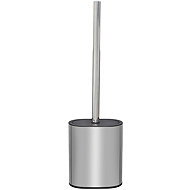Fired Up Corporation Toilet brush with holder, polished steel and black - Toilet Brush