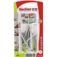 fischer Universal Plug UX 8 X 50 R Wh with Rim and Angle Hook - Fastening Material Set