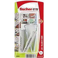 fischer Universal Plug UX 10 X 60 R WH with Rim and Angle Hook - Fastening Material Set