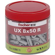 fischer Universal Plug UX 8 x 50 R with Rim, Tin - Fastening Material Set