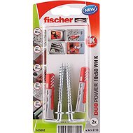 fischer DUOPOWER 10 x 50 Universal Dowel + Angle Hook - Fastening Material Set