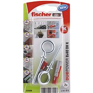 fischer DUOPOWER 8 x 40 Universal Dowel + Eye Hook - Fastening Material Set