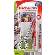 fischer DUOPOWER 10 x 50 Universal Dowel + Eye Hook - Fastening Material Set